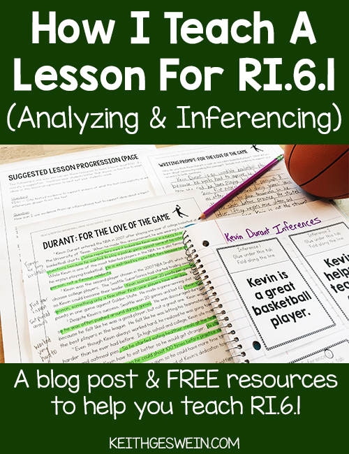 Teach, review, or assess RI.6.1